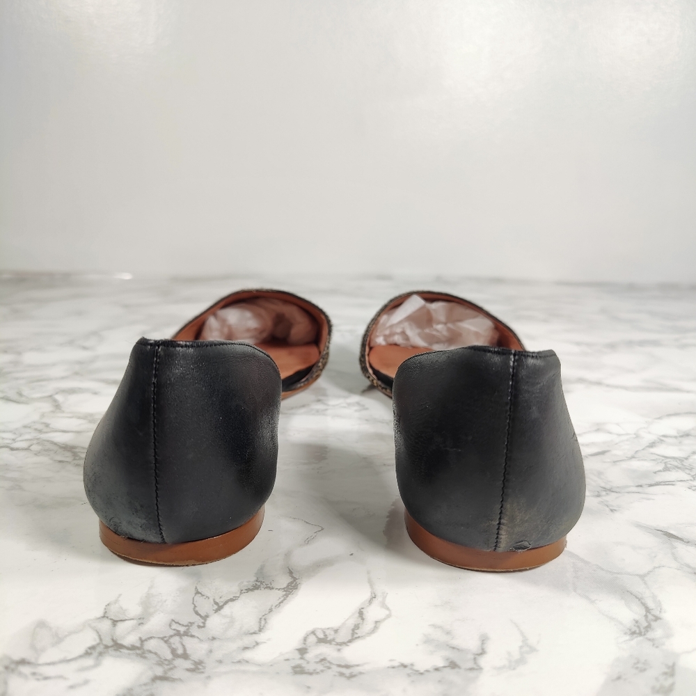 Madewell D'Orsay Dotted Calf Hair Leather Flats Size 7 - Picture 5 of 11